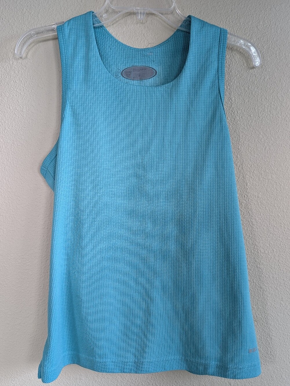 Rei Size Large Light Blue Women’s Sleeveless Tank Top Waffle Knit Texture